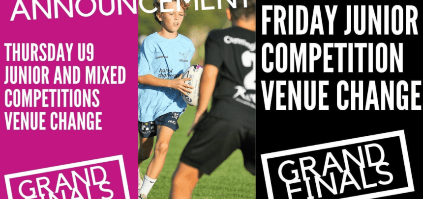 GRAND FINALS ANNOUNCEMENT – THURSDAY: U9 & SENIOR MIXED  + FRIDAY: U11-U17